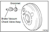 REMOVE BRAKE VACUUM CHECK VALVE ASSY