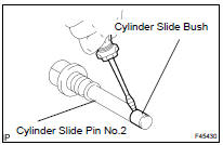 REMOVE REAR DISC BRAKE CYLINDER SLIDE BUSH