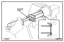 INSTALL SIDE GEAR SHAFT HOLDER BEARING