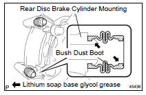  INSTALL REAR DISC BRAKE BUSH DUST BOOT