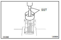 INSTALL TRANSFER EXTENSION HOUSING DUST DEFLECTOR