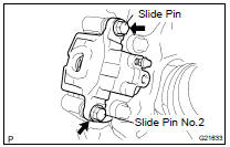 INSTALL REAR DISC BRAKE CYLINDER SLIDE PIN