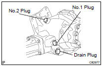 INSTALL TRANSFER DRAIN PLUG