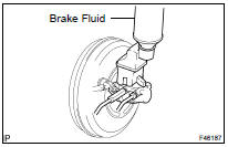 FILL RESERVOIR WITH BRAKE FLUID