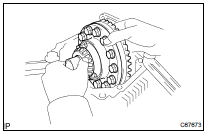 REMOVE TRANSFER RING GEAR MOUNTING CASE