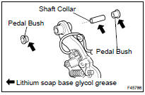 INSTALL BRAKE PEDAL SHAFT COLLAR