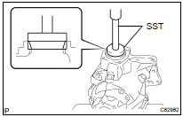 INSTALL TRANSFER DRIVEN PINION REAR BEARING