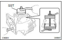 INSTALL TRANSFER DRIVEN PINION FRONT BEARING