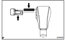 INSTALL SHIFT LEVER KNOB BUTTON