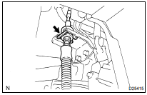 REMOVE TRANSMISSION CONTROL CABLE ASSY