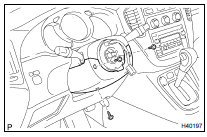 REMOVE STEERING COLUMN COVER LWR