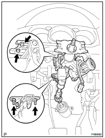 REMOVE STEERING COLUMN ASSY