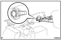 REMOVE STEERING MAIN SHAFT ASSY