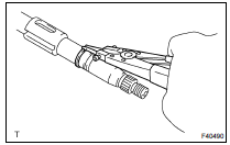 REMOVE STEERING MAIN SHAFT ASSY