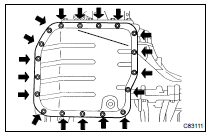 INSTALL AUTOMATIC TRANSAXLE OIL PAN SUB-ASSY