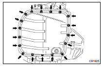 INSTALL AUTOMATIC TRANSAXLE OIL PAN SUB-ASSY