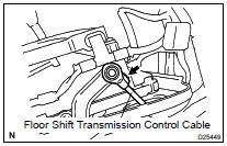 INSTALL TRANSMISSION CONTROL CABLE ASSY