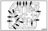 REMOVE TRANSMISSION VALVE BODY ASSY