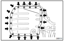 INSTALL AUTOMATIC TRANSAXLE OIL PAN SUB-ASSY