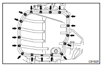 REMOVE AUTOMATIC TRANSAXLE OIL PAN SUB-ASSY