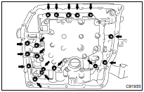 REMOVE TRANSMISSION VALVE BODY ASSY