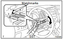 REMOVE STEERING WHEEL ASSY