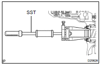 REMOVE DIFFERENTIAL SIDE BEARING RETAINER OIL SEAL