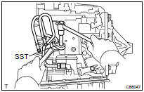 REMOVE OIL COOLER INLET TUBE NO.1