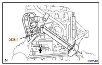 INSTALL OIL COOLER OUTLET TUBE NO.1