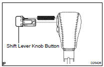 REMOVE SHIFT LEVER KNOB BUTTON