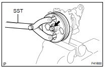 REMOVE VANE PUMP PULLEY