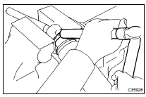 INSTALL STEERING RACK END SUB-ASSY