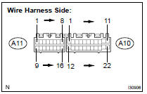 INSPECT AIR CONDITIONER AMPLIFIER ASSY CIRCUIT