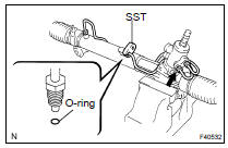 REMOVE STEERING LEFT TURN PRESSURE TUBE