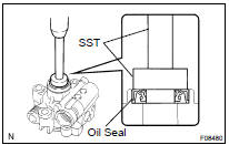 INSTALL VANE PUMP HOUSING OIL SEAL