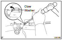 REMOVE STEERING RACK END SUB-ASSY