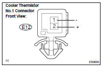 COOLER THERMISTOR NO.1(MANUAL AIR CONDITIONER)