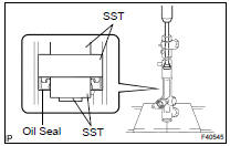 INSTALL POWER STEERING CYLINDER TUBE OIL SEAL