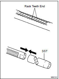 INSTALL POWER STEERING RACK