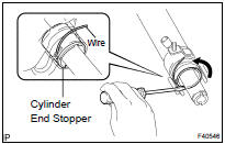 INSTALL CYLINDER END STOPPER