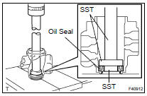 INSTALL POWER STEERING CONTROL VALVE UPPER OIL SEAL