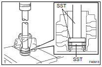 INSTALL POWER STEERING CONTROL VALVE UPPER OIL SEAL