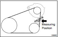 INSPECT V (COOLER COMPRESSOR TO CRANKSHAFT PULLEY) BELT NO.1
