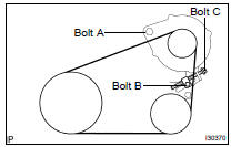 REMOVE V (COOLER COMPRESSOR TO CRANKSHAFT PULLEY) BELT NO.1