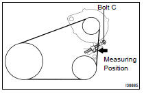 ADJUST V (COOLER COMPRESSOR TO CRANKSHAFT PULLEY) BELT NO.1