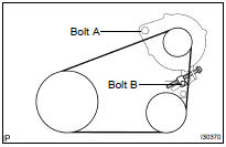 FULLY TIGHTEN V (COOLER COMPRESSOR TO CRANKSHAFT PULLEY) BELT NO.1