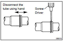 DISCONNECT COOLER REFRIGERANT SUCTION PIPE NO.1