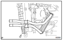 REMOVE HEATER RADIATOR UNIT SUB-ASSY