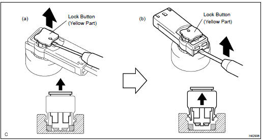  DISCONNECTION OF CONNECTORS FOR HORN BUTTON ASSY AND CURTAIN SHIELD AIRBAG ASSY