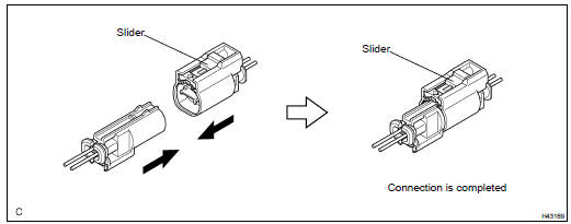 CONNECTION OF CONNECTOR FOR FRONT SEAT AIRBAG ASSY